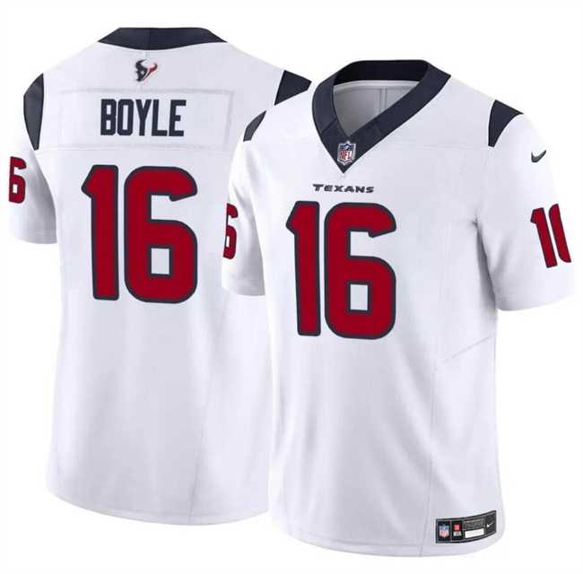 Men & Women & Youth Houston Texans #16 Tim Boyle White 2024 F.U.S.E Vapor Untouchable Stitched Jersey->houston texans->NFL Jersey